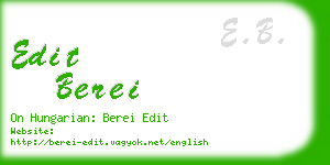 edit berei business card